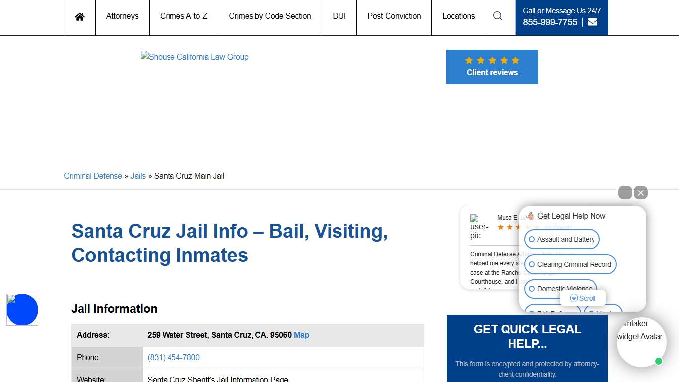 Santa Cruz Jail Info – Bail, Visiting, Contacting Inmates